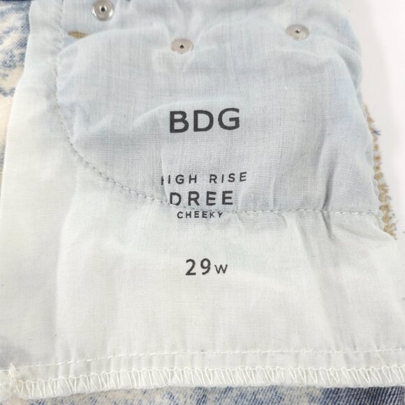 BDG HIGH RISE DREE CHEEKY SHORTS WOMEN'S SIZE 29 W STUDDED VINTAGE WASH *FLAWS* - Picture 3 of 16